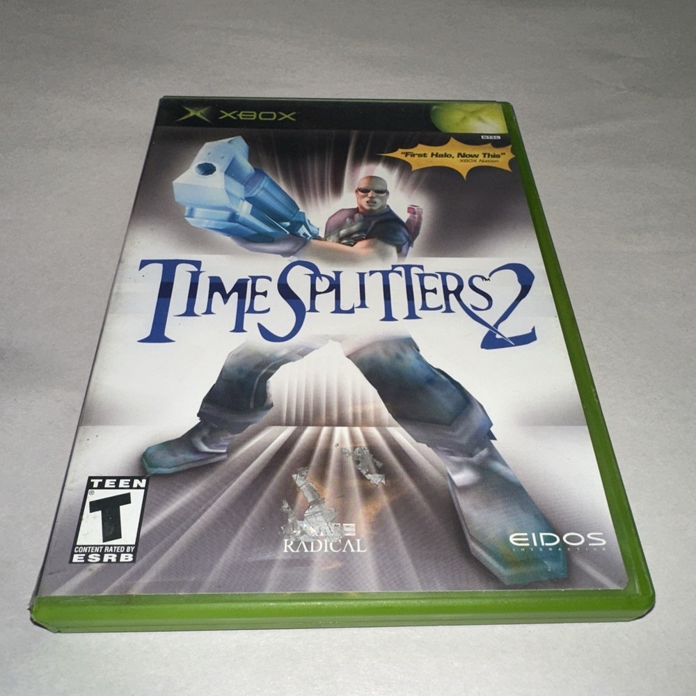 TimeSplitters 2 (Microsoft Xbox, 2002) Complete CIB w/ Registration Card